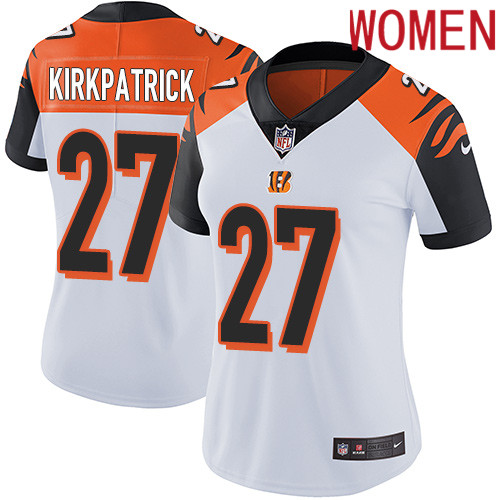 2019 Women Cincinnati Bengals #27 Kirkpatrick white Nike Vapor Untouchable Limited NFL Jersey